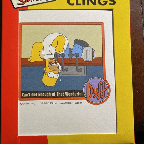 The SIMPSONS 2000 Air Freshener & 2002 The SIMPSONS Window Clings VTG VHTF 🔥🔥 - Picture 4 of 6